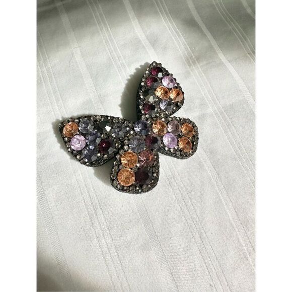 Multicolor super sparkly hair clip butterfly - Picture 2 of 3